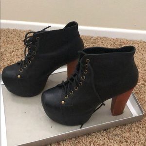 Jeffrey Campbell black leather litas 7